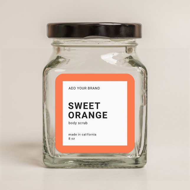 Editable Colour Modern Minimalist Product Label (Creator Uploaded)