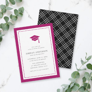 Editable Colour Mortarboard Graduation Party Invitation