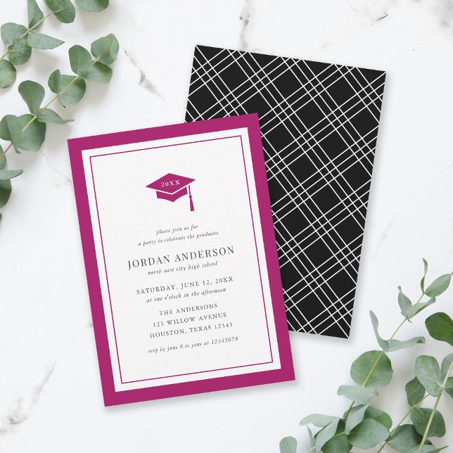 Editable Colour Mortarboard Graduation Party Invitation (Creator Uploaded)