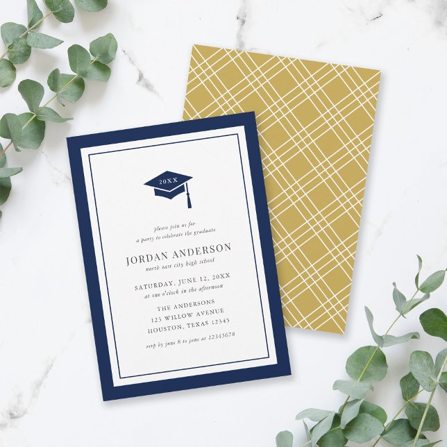 Editable Colour Mortarboard Graduation Party Invitation (Creator Uploaded)