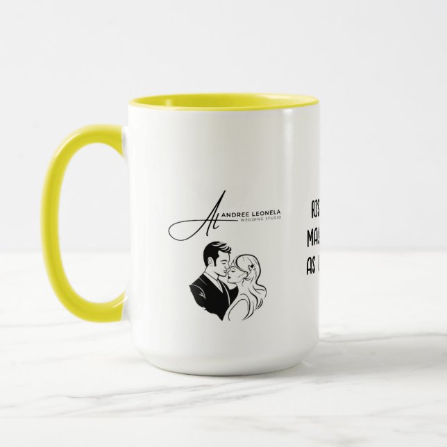 Editable Colour Name Monogram Write  Gifts Yellow  Mug (Left)
