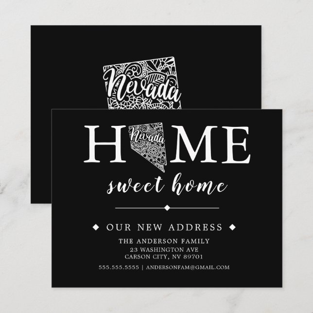 Editable Colour NEVADA Moving Announcement (Front/Back)