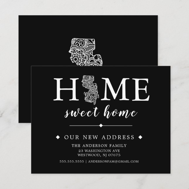 Editable Colour NEW JERSEY Moving Announcement (Front/Back)