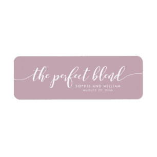 Editable Colour Relax Script The Perfect Blend Return Address Label