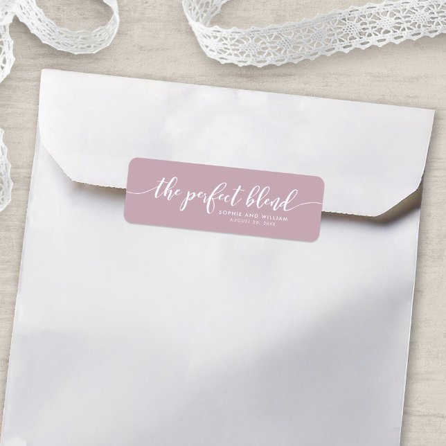 Editable Colour Relax Script The Perfect Blend Return Address Label (Creator Uploaded)