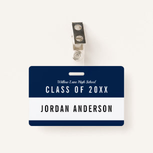 Editable Colour School Class Reunion Name ID Badge