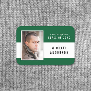 Editable Colour School Class Reunion Yearbook Phot Name Tag