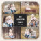 Editable Colour Square Photo Collage Coasters
