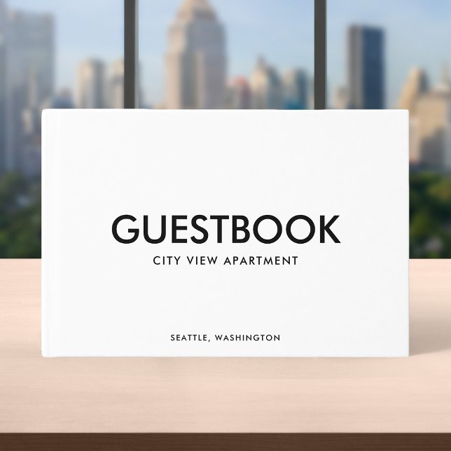 Editable Colour Stylish Sans Serif Modern Guest Book (Creator Uploaded)