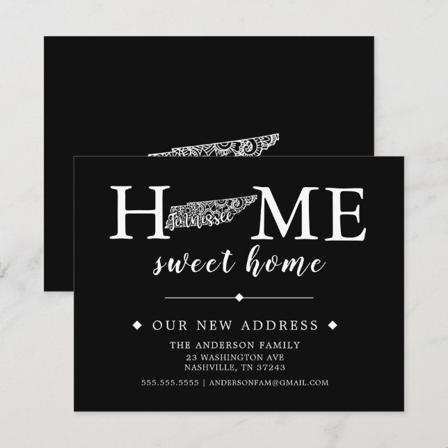 Editable Colour TENNESSEE  Moving Announcement (Front/Back)