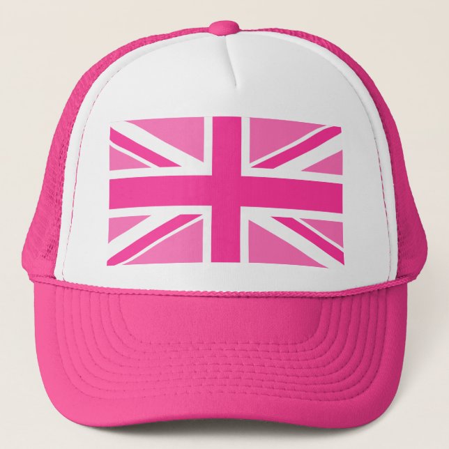 Editable Colour Union Jack Flag Trucker Hat (Front)