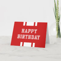 Editable Colour Varsity Happy Birthday