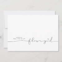 Editable Colours Flower Girl Minimalist Typography