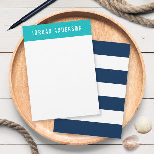 Editable Colours with White Stripes Add Name Card