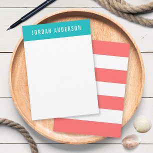 Editable Colours with White Stripes Add Name Card