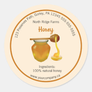 Editable Company Honey Label