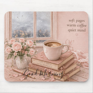 Editable Cosy Book Lover Desk Mat Mouse Pad