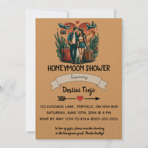 Editable Couple Honeymoon Shower Invitation
