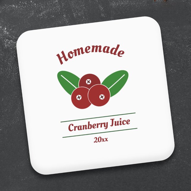 Editable Cranberry Juice Label Sticker (Cranberry Juice Label Sticker)