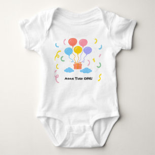 Editable Crayon Style – Balloon Bash For Ages 1–2 Baby Bodysuit