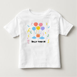 Editable Crayon Style – Balloon Bash Toddler Toddler T-Shirt