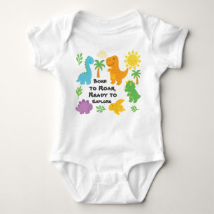 Editable Crayon Style – Dinosaur Roarsome Baby Bodysuit