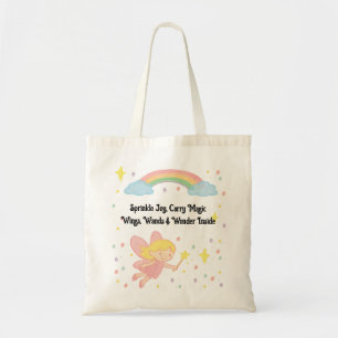 Editable Crayon Style – Fairy Mushroom Forest Tote Bag