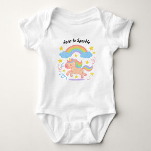 Editable Crayon Style – Unicorn Dream Sparkle Baby Bodysuit