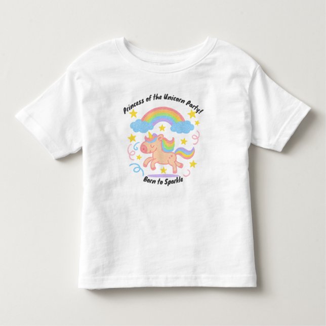 Editable Crayon Style – Unicorn Dream Sparkle Toddler T-Shirt (Front)