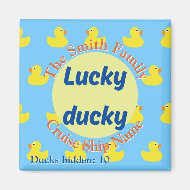 Editable Cruise Duck Door Magnet (Front)