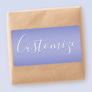 Editable Cursive Script White & Purple Violet