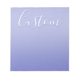 Editable Cursive Script   White & Purple Violet Notepad
