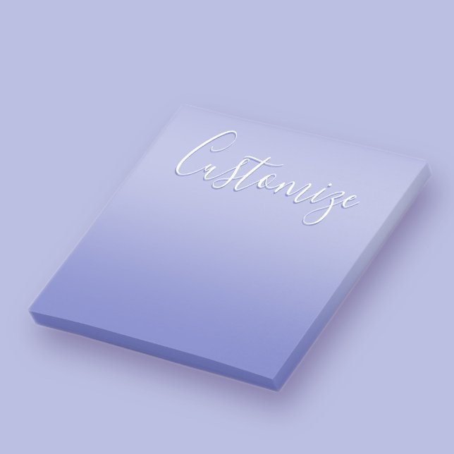 Editable Cursive Script | White & Purple Violet Post-it Notes (Creator Uploaded)