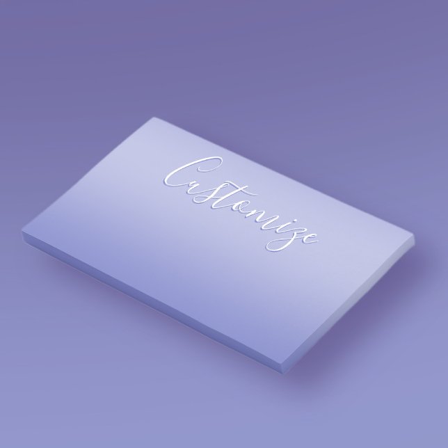 Editable Cursive Script | White & Purple Violet Post-it Notes (Creator Uploaded)