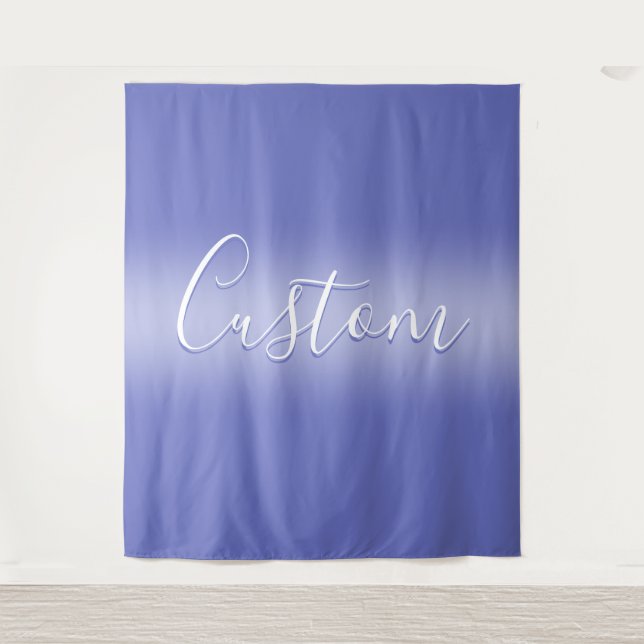 Editable Cursive Script | White & Purple Violet Tapestry (Front)
