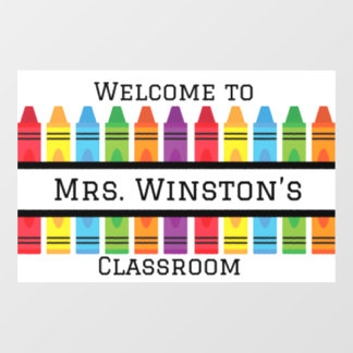 Editable Custom Teacher Classroom Window Decal 