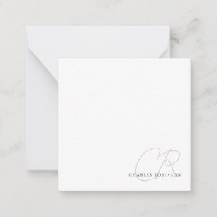 Editable Customisable Modern Minimalist Monogram Card