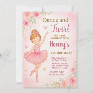 Editable Dance Party Template for Girls