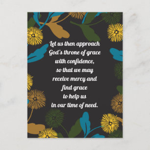 Editable Dandelion black ver postcard