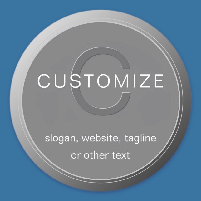 Editable Dark Grey Monogram Design Classic Round Sticker (Creator Uploaded)