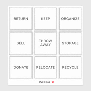 Editable Decluttering labels Home Organisation
