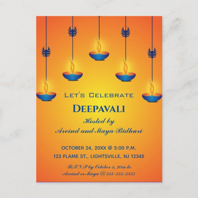 Editable Deepavali Invitation (Front)