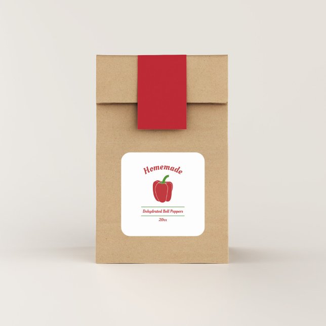 Editable Dehydrated Bell Peppers Label Sticker (Dehydrated Bell Peppers Label Sticker)