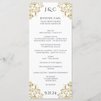*EDITABLE DESIGN COLOR Nadine Wedding Program-Tea