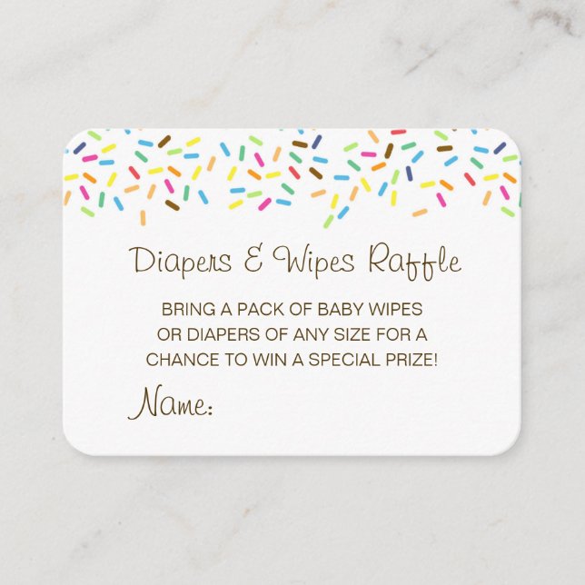 Editable Diapers Wipes Raffle Baby Shower Inserts (Front)