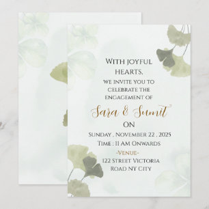 Editable Digital Engagement Party Invitation 