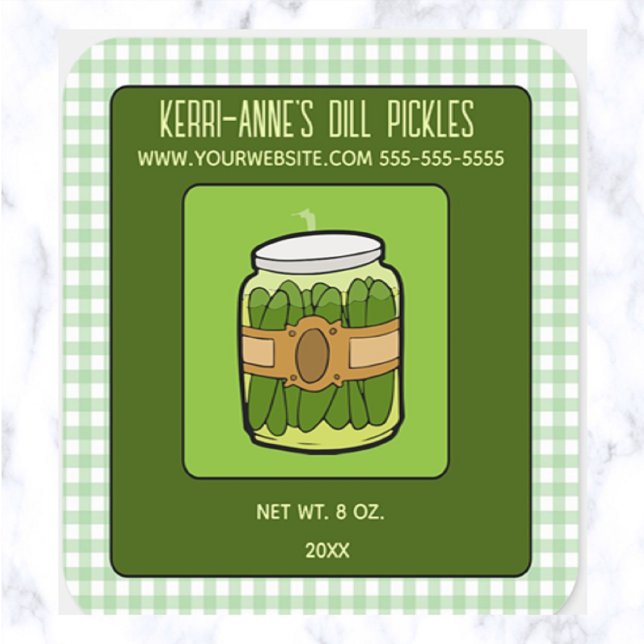 Editable Dill Pickles Square Sticker (Creator Uploaded)