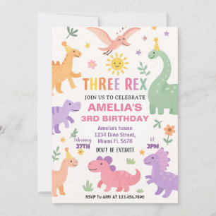 Editable Dino Party Invite