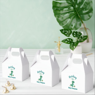 Editable Dinosaur Baby Boy Shower Hatching Soon Favour Box