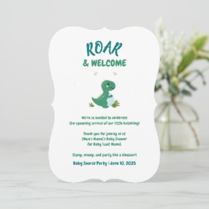 Editable Dinosaur Baby Shower ROAR & WELCOME